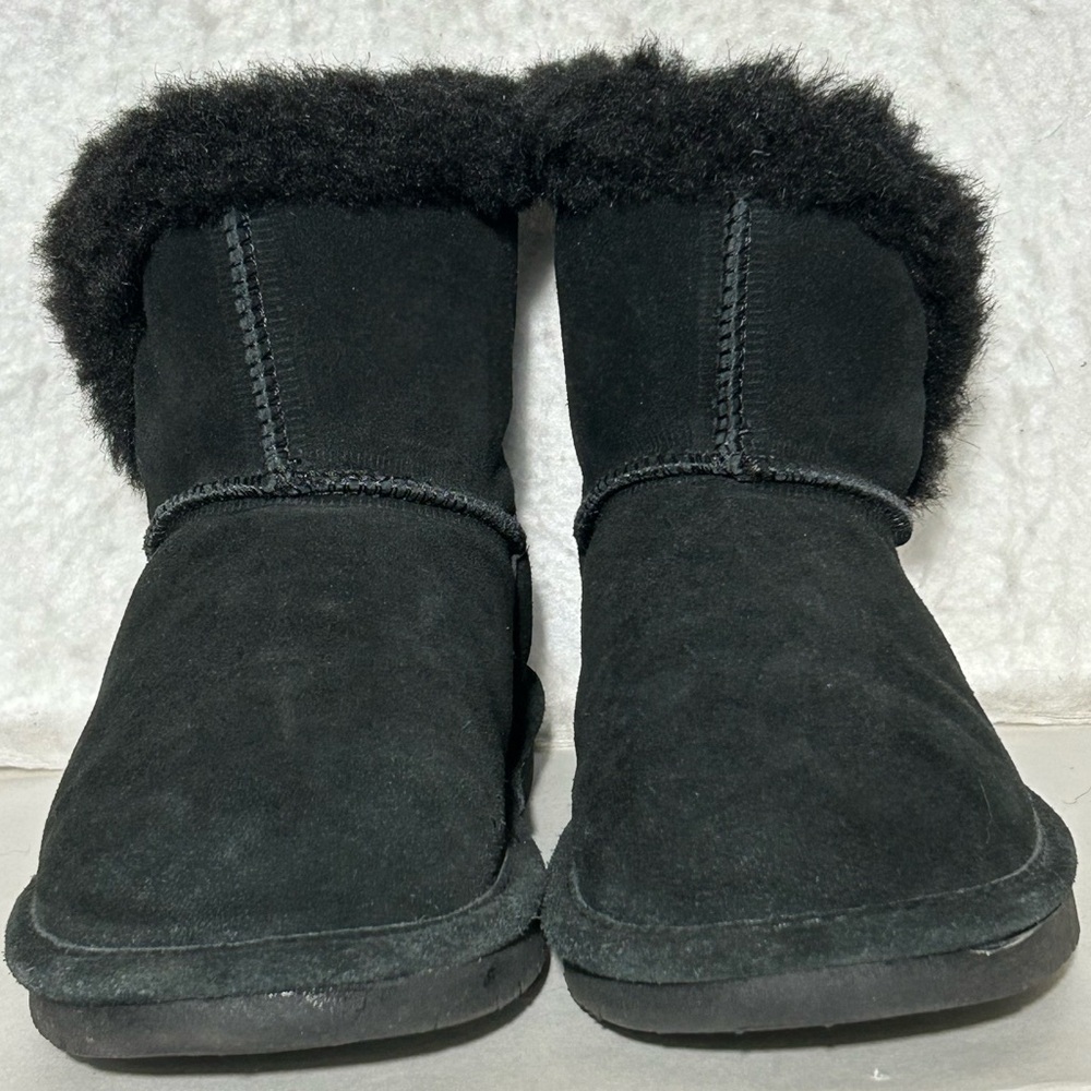 BearPaw Womens Black Heidi II Suede Upper Wool-Blend Lining Pull On Boots SZ 6 - Picture 3 of 12